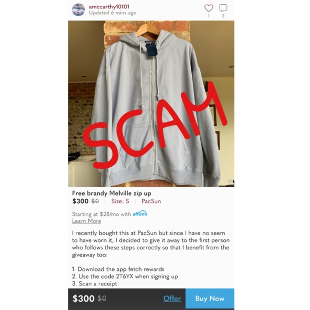 Brandy Melville Blue Hoodie